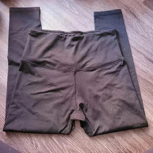 ​Bubble Fl High Waisted Active Leggings | Black Gym Workout Yoga Pants Size S